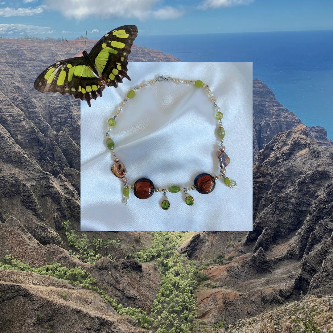 Hawaii inspired handmade necklace